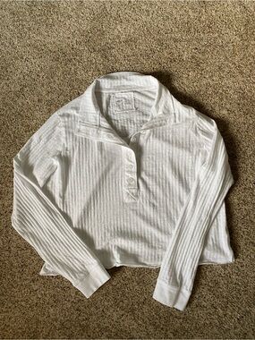 Aerie shadow stripe henley long sleeve